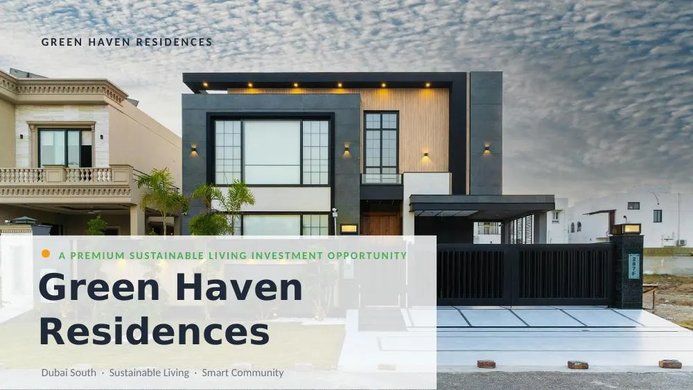 Green Haven Residences investor deck produced by the Redesign Engine