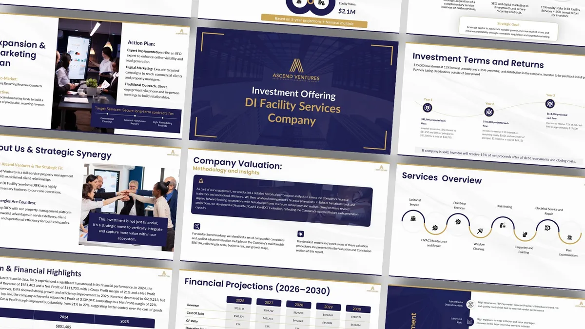 Investor Pitch Decks — presentation design by Redesign Presentation
