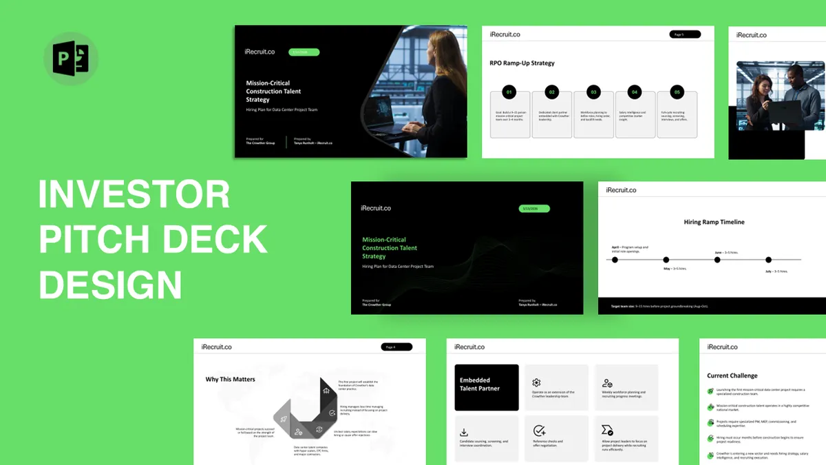 Investor Pitch Decks — presentation design by Redesign Presentation